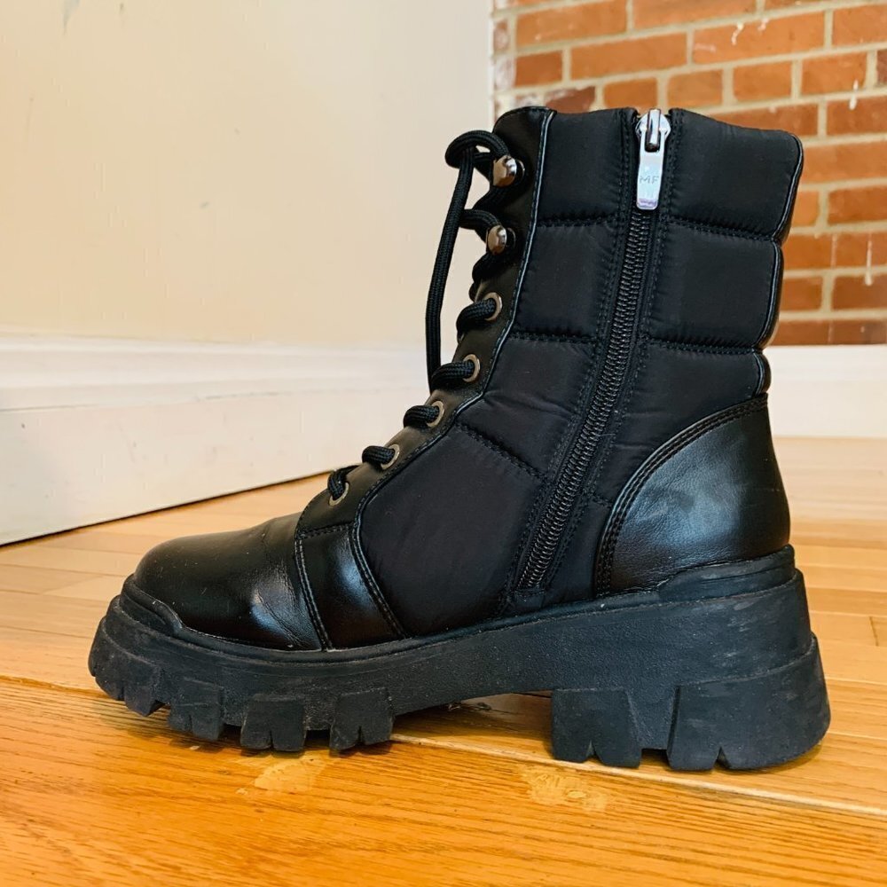 Marc Fisher LTD Womens Black Combat & Lace-up Boots 8 Medium - Picture 3 of 13